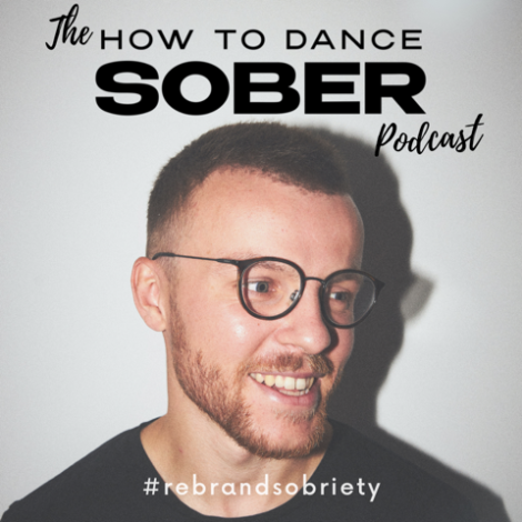sober podcast cover art - how to dance sober 