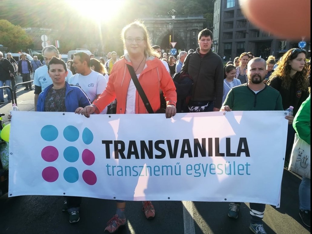 Transvanilla at a protest