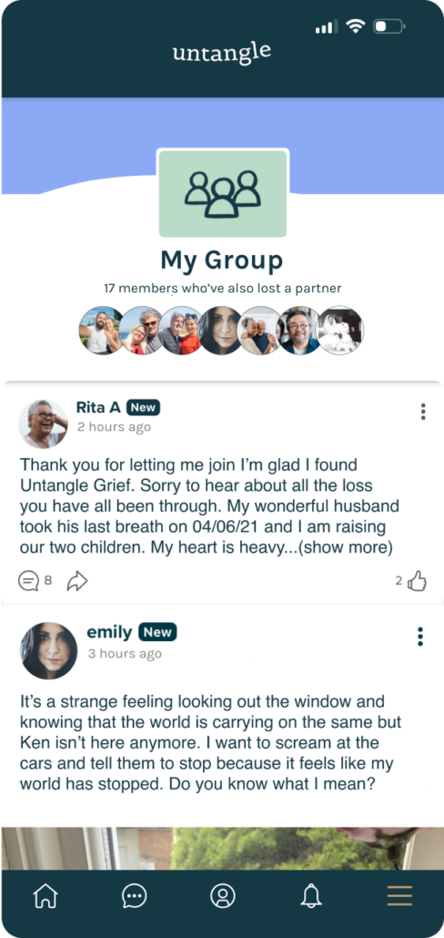 Untangle app's community chat